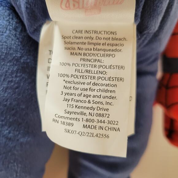27" Spider-Man Plush Pillow Marvel Jay Franco Stuffed Superhero Toy Red Blue - Picture 14 of 16